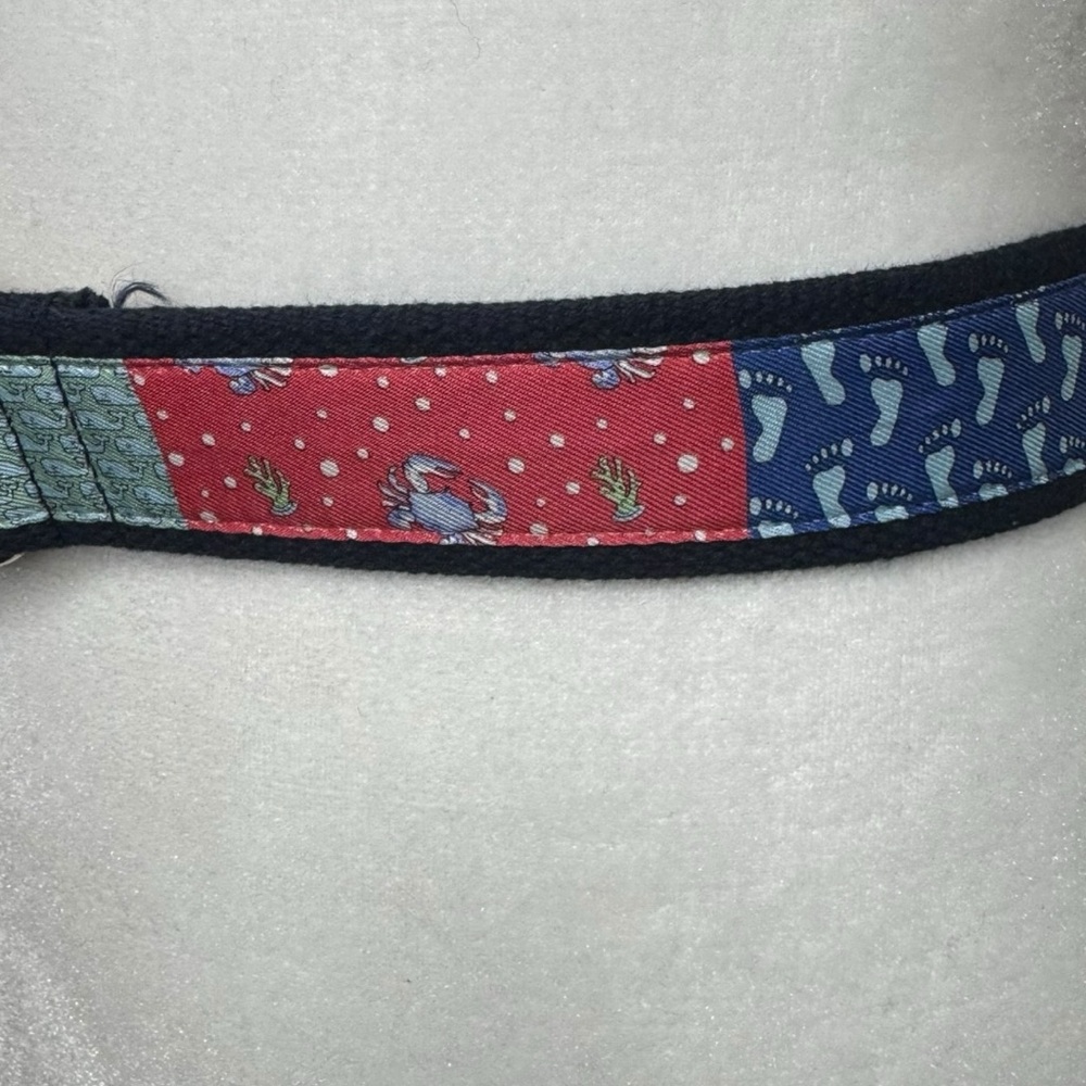 Vineyard Vines Kids‎ patchwork belt; navy canvas double loop buckle, size: XS - Picture 2 of 6